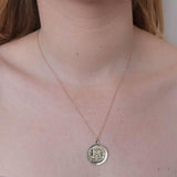Brasha gold filled coin pendant