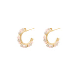 Ramona semi-precious hoop earrings