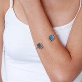 Cecilia semi precious gold cuff bracelet