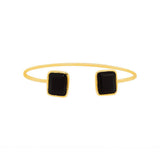 Cecilia semi precious gold cuff bracelet