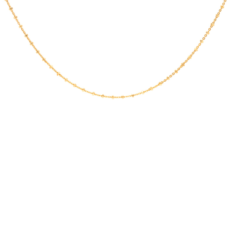 Danyal link beaded gold chain necklace