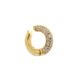 Clear crystal gold conch cuff earring