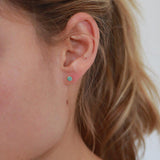 Cleva aquatic crystal 2 micron gold studs