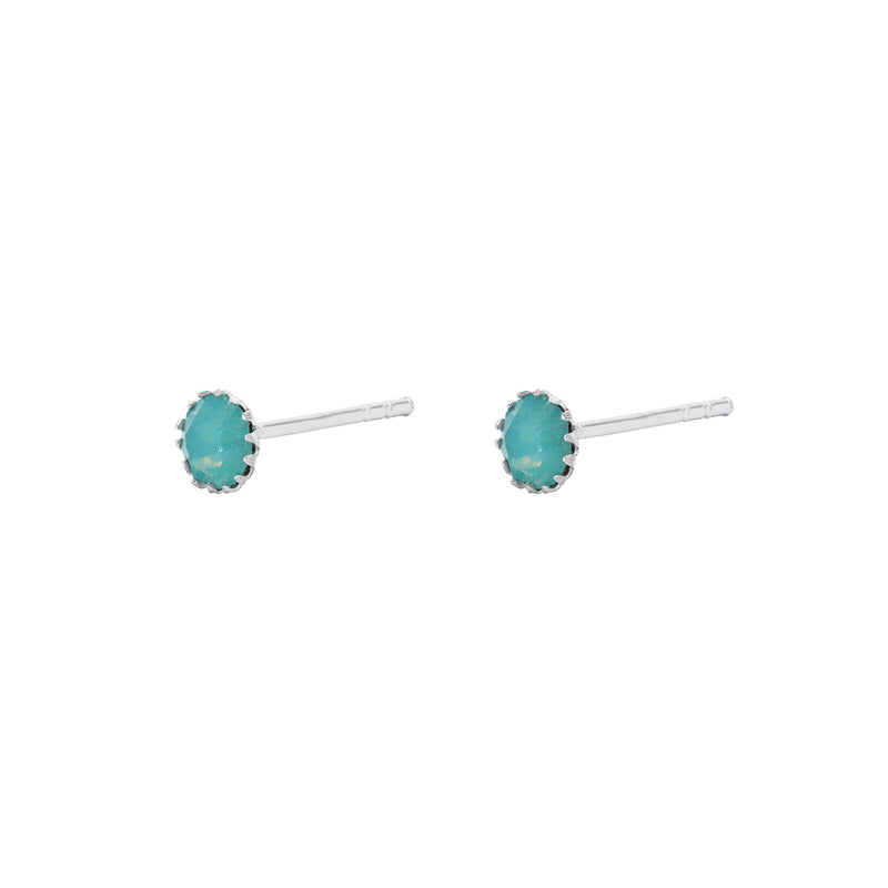 Cleva aquatic crystal 2 micron gold studs