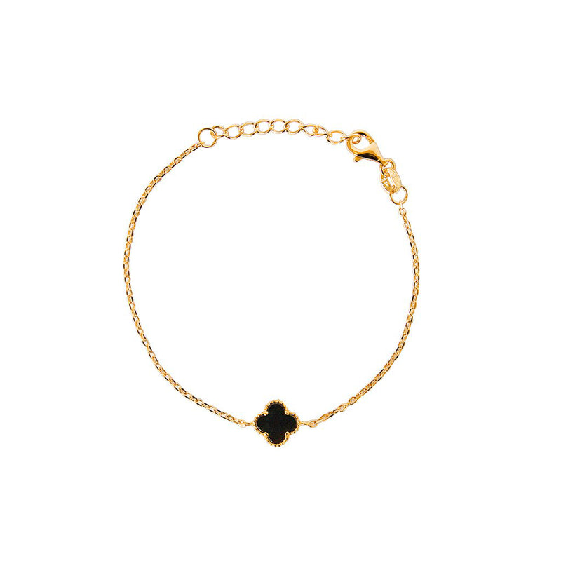 Clover black onyx bracelet