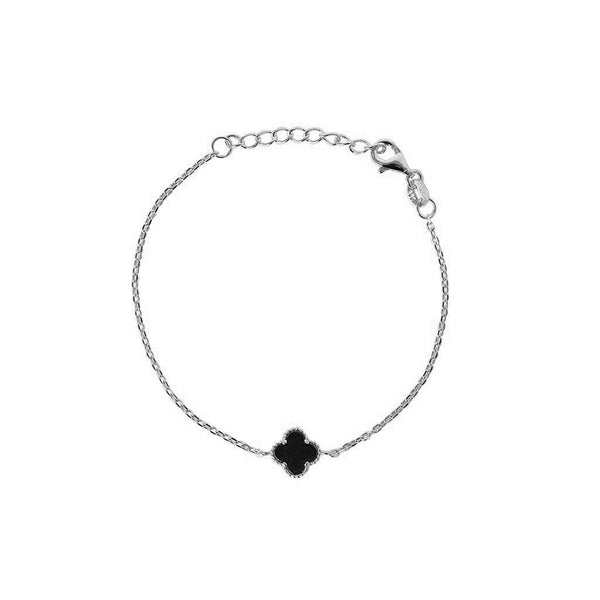 Clover black onyx bracelet
