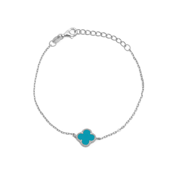 Clover turquoise bracelet