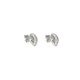 Clyde shell 1-micron gold stud earrings
