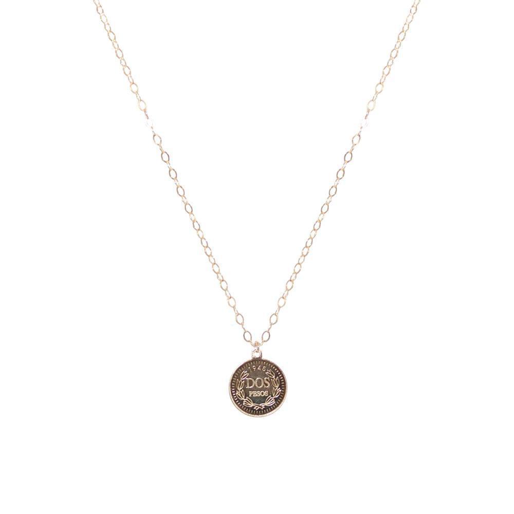 Coin large gold filled pendant | MEZI