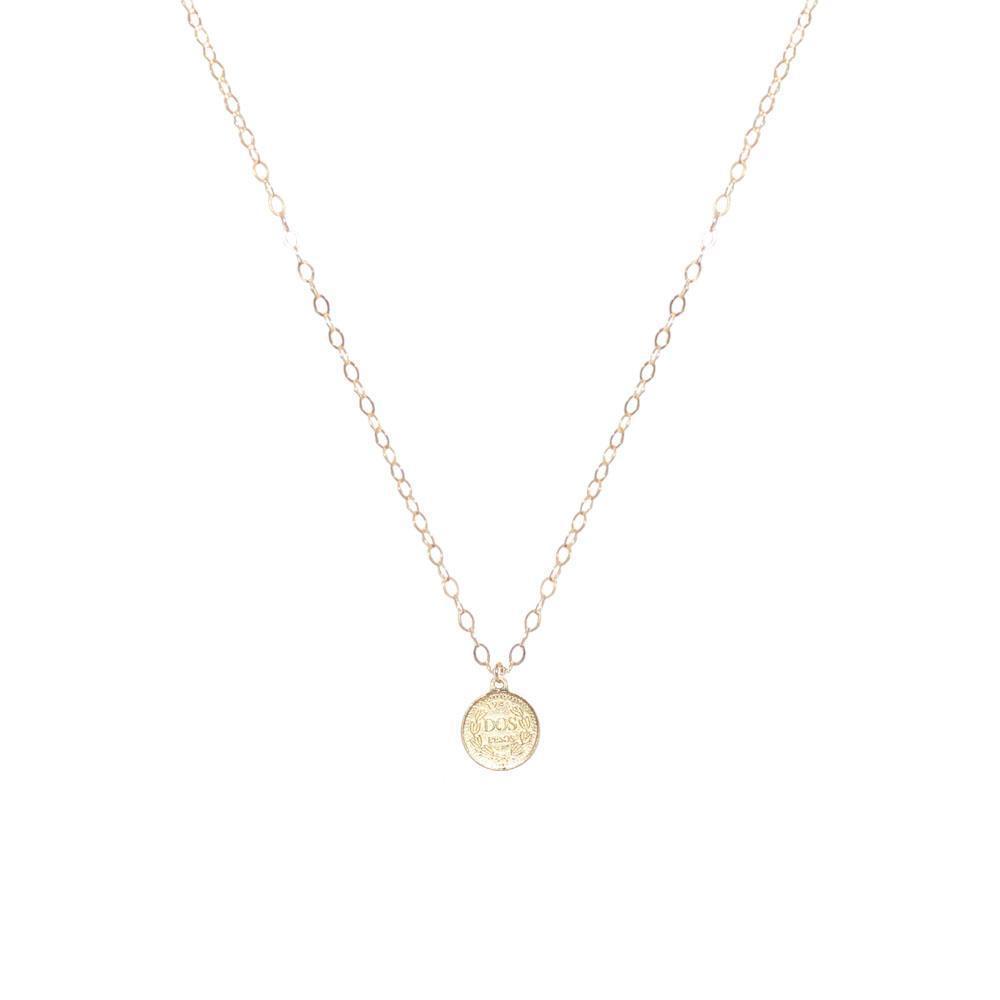 Coin small gold filled pendant | MEZI