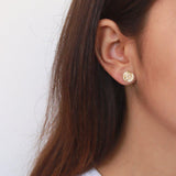 Coin gold studs