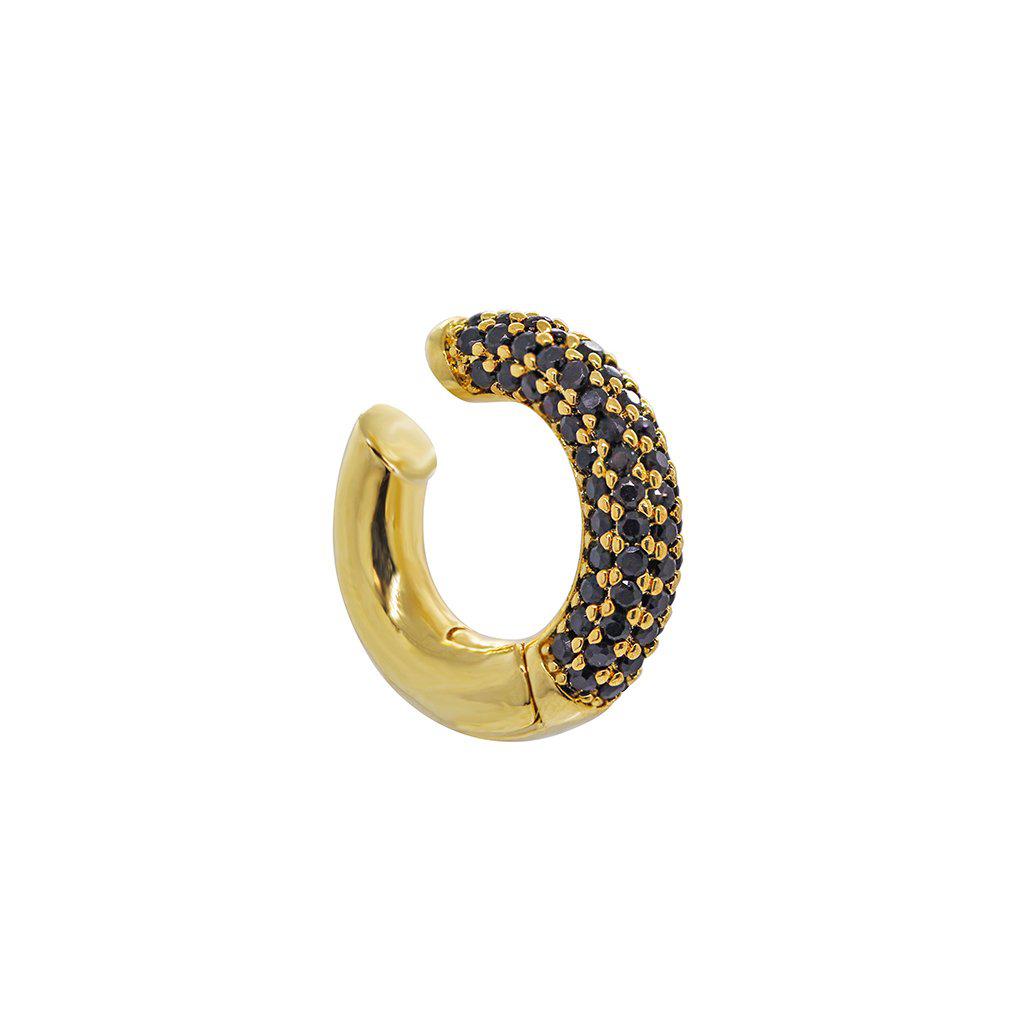 Black crystal conch cuff earring | MEZI