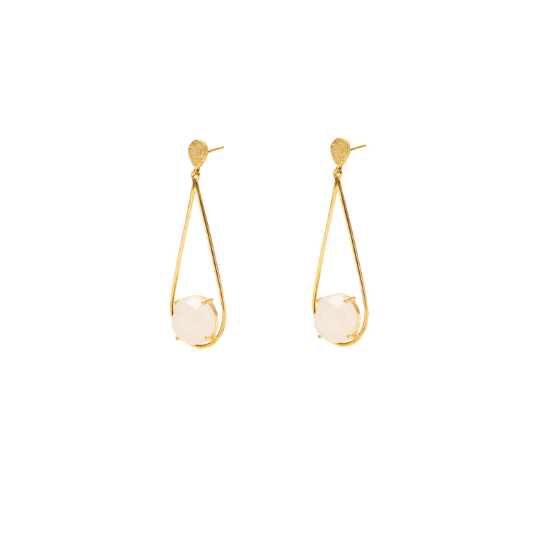 Corsica semi precious tear drop earrings