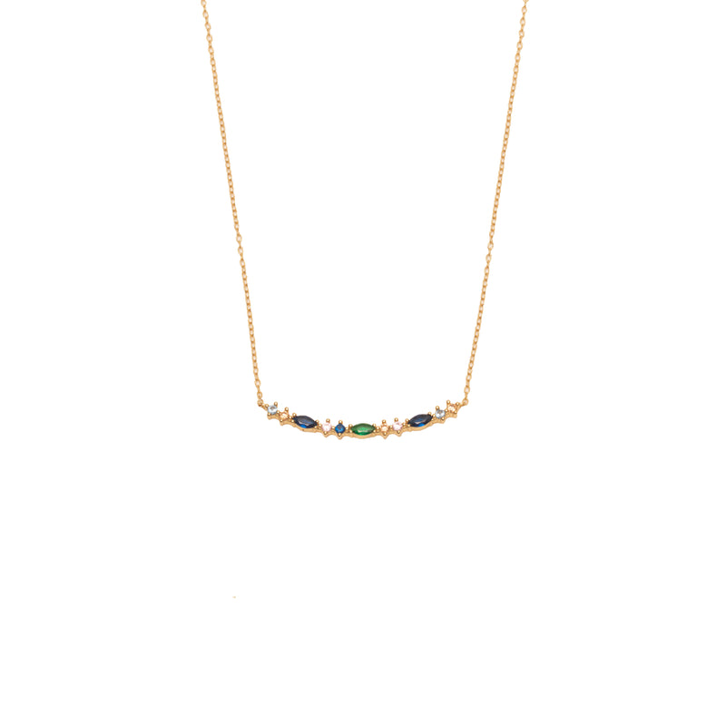 Marquise multi coloured crystal pendant