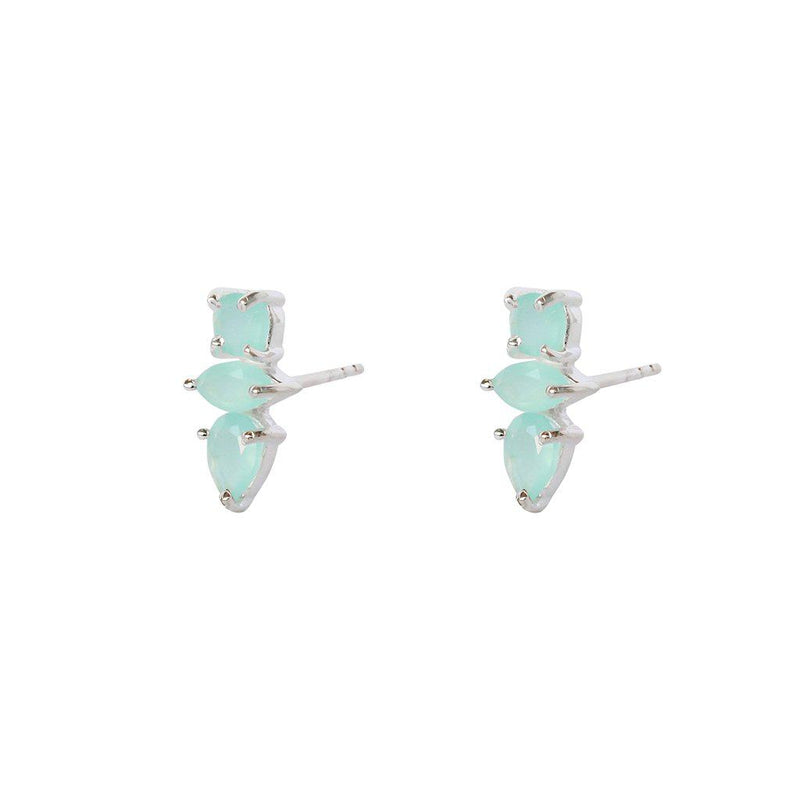 Dakota semi-precious sterling silver stud earrings