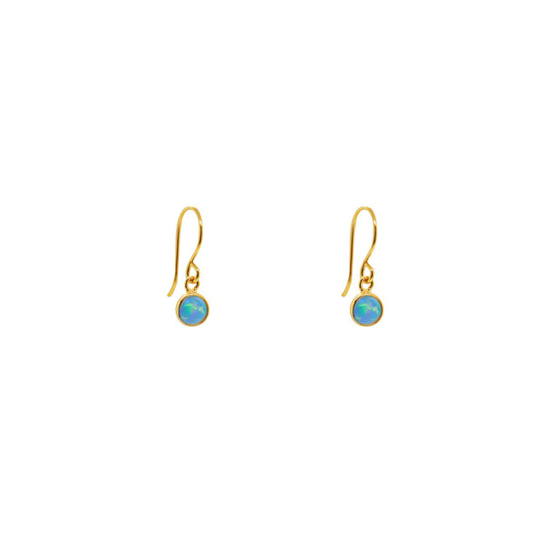 Delta blue opalite hook drop earrings