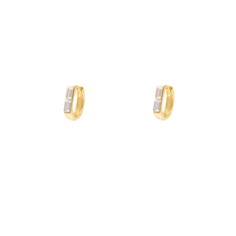 Kera rectangle crystal huggies