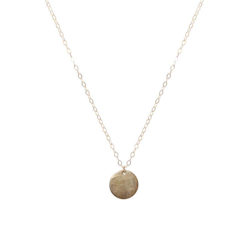 DISC LARGE GOLD FILLED PENDANT-Necklaces-MEZI