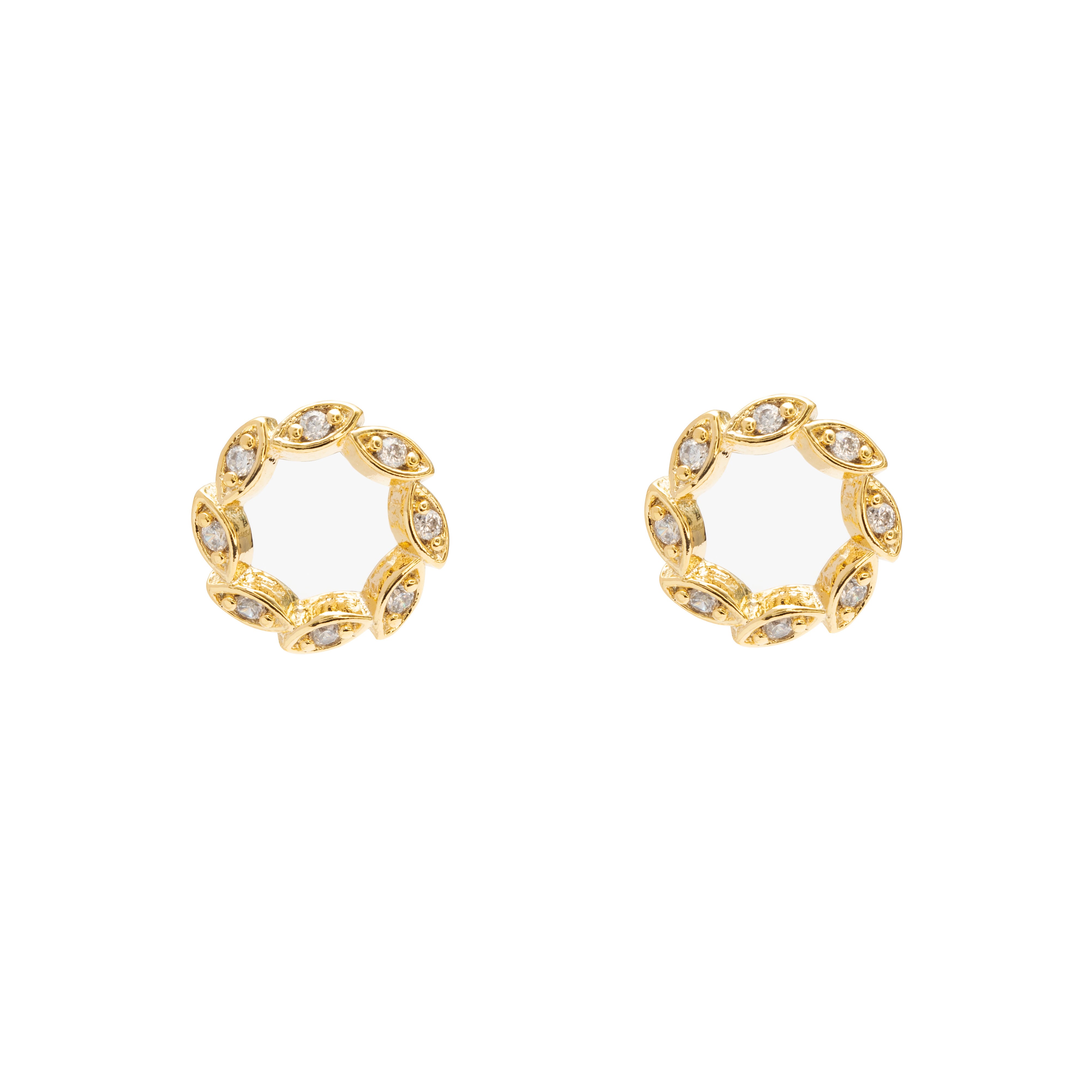 Taio leaf reef crystal studs | MEZI