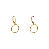 Raizy gold filled round hollow drop earrings
