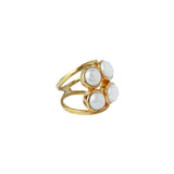 Edison 2 micron gold semi-precious ring