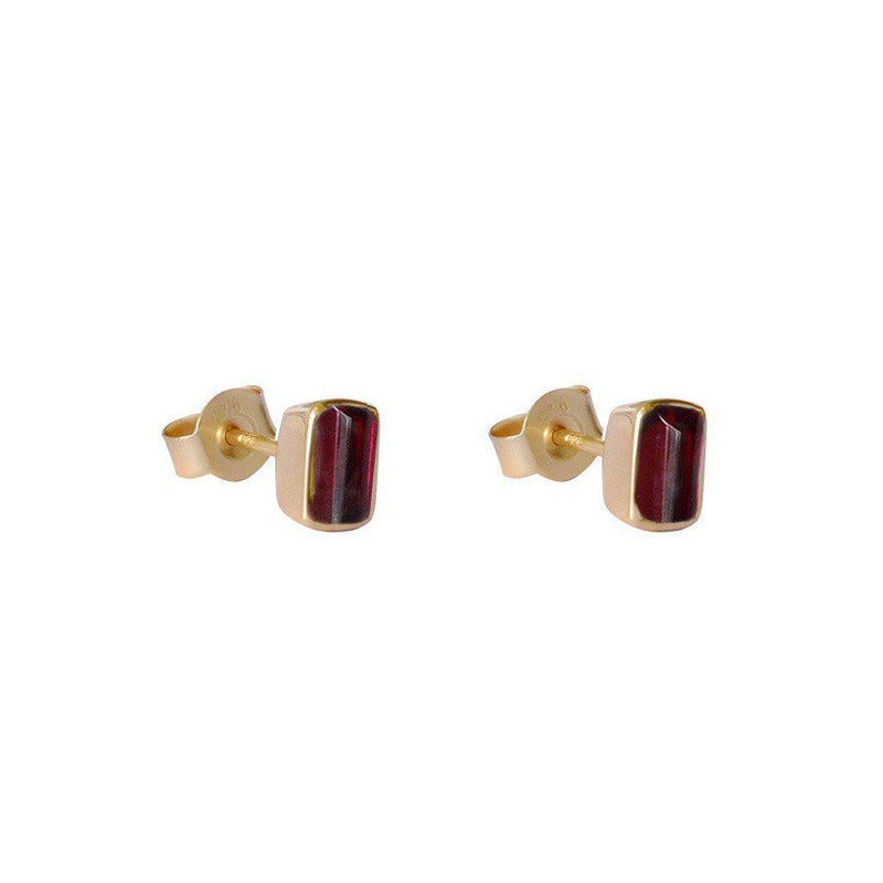 Ellie garnet semi-precious studs earrings