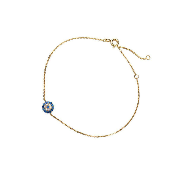 EVIL EYE GOLD BRACELET-Bracelets-MEZI