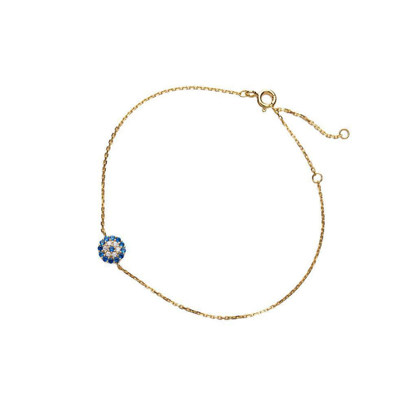 EVIL EYE GOLD BRACELET-Bracelets-MEZI