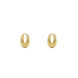 Fayoli 2 micron gold textured hoop earrings