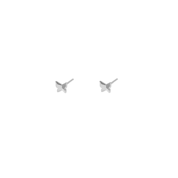 Giselle butterfly plain 1 micron gold studs