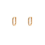 Mari multi coloured gold crystal huggies
