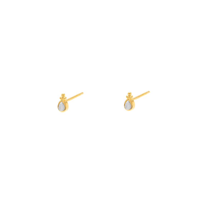 Alno opalite 1 micron gold studs