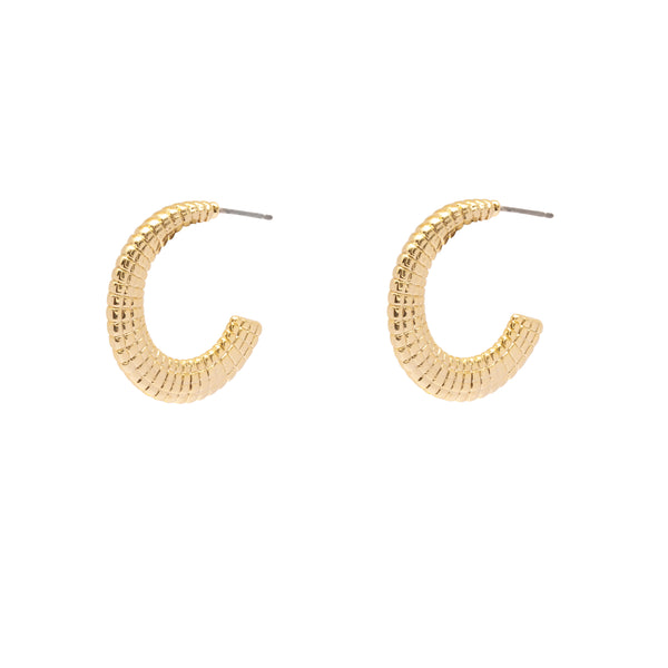 Malva snake textured hoops
