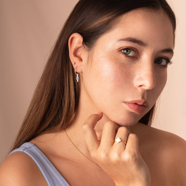 Maelie opalite sleeper drop earrings