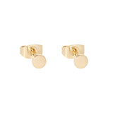 Geela round 2micron gold plated studs