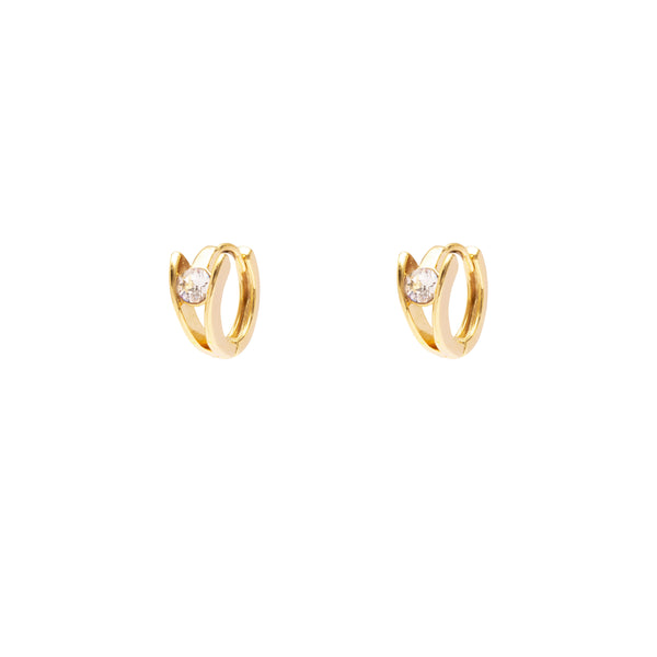 Kesler crystal hoop earrings