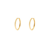 Haruka rope twist textured hoops