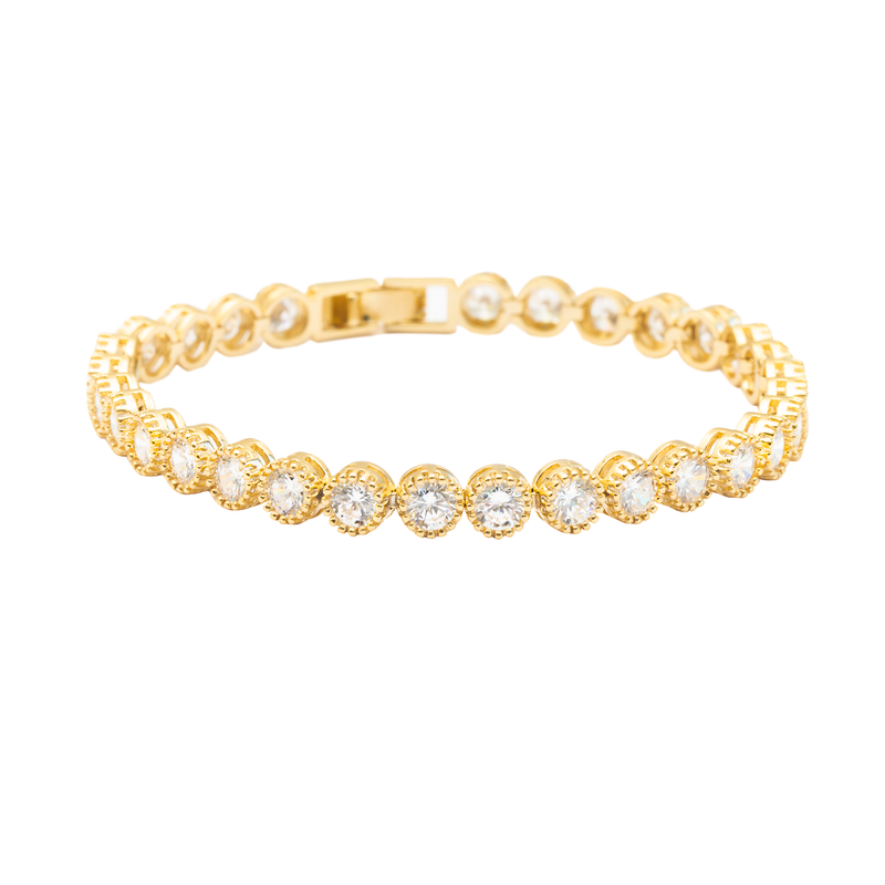 Geiya rhodium plated crystal bracelet