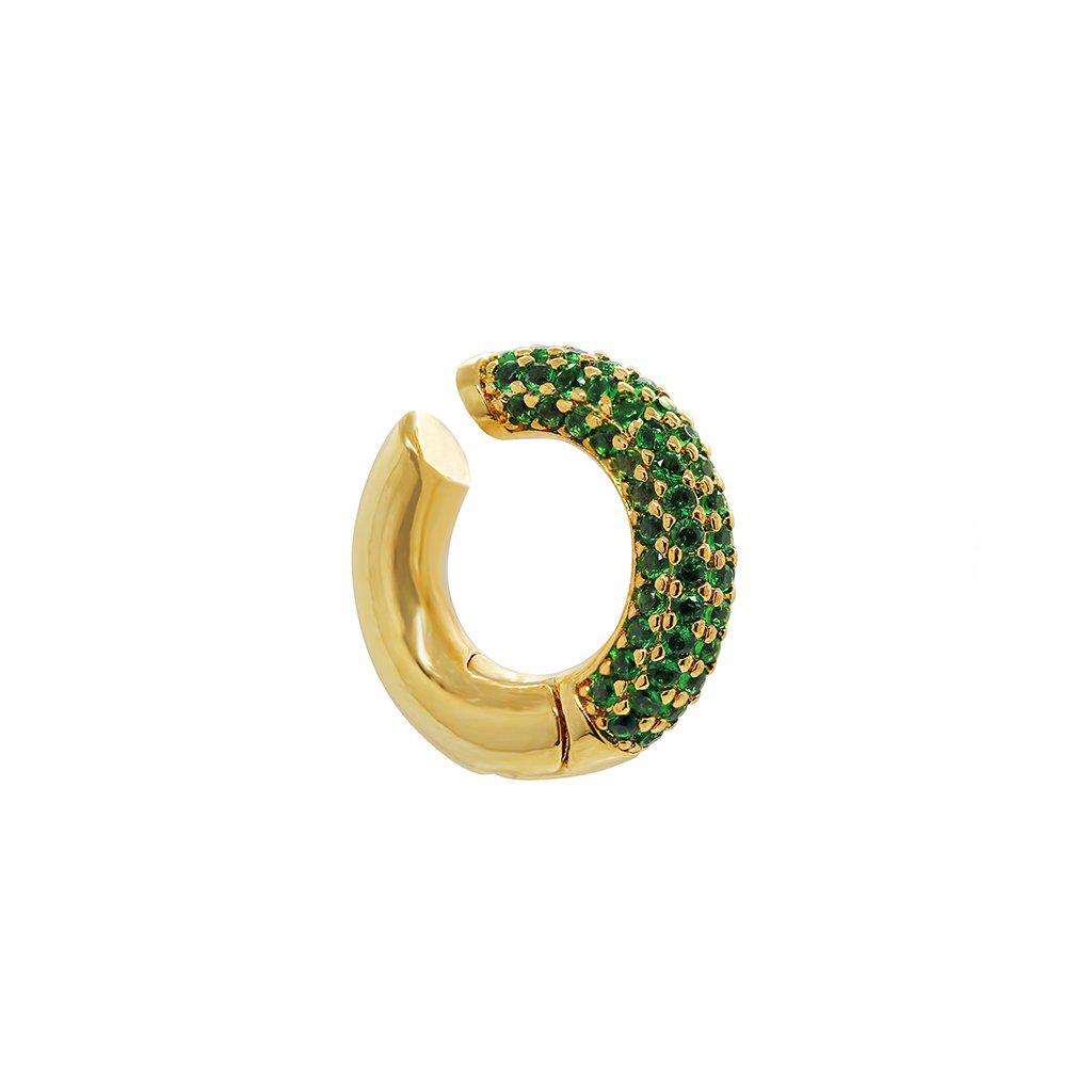 Green crystal conch cuff earring | MEZI