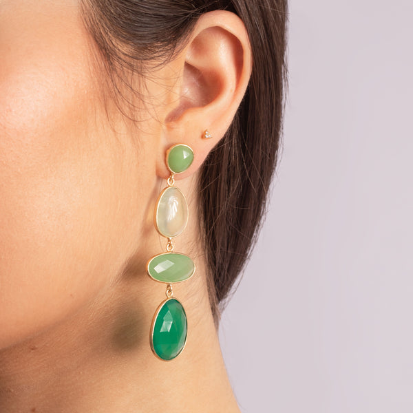 Falia semi precious drop earrings