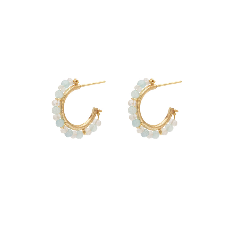 Ramona semi-precious hoop earrings