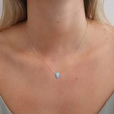 Hamsa blue opalite pendant