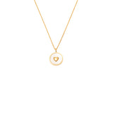 Unica love heart mother of pearl pendant