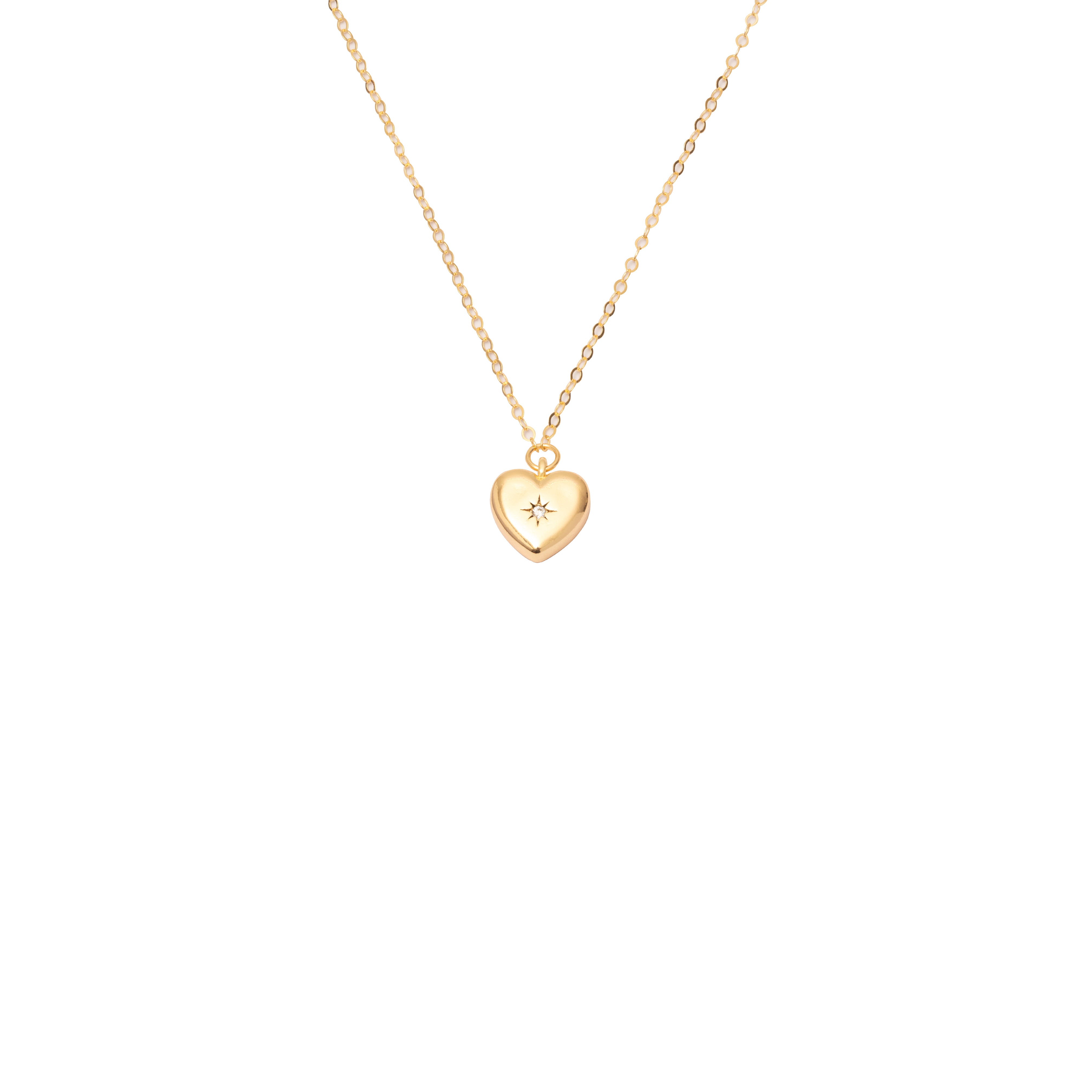 Yakira love heart pendant with cubic zirconia | MEZI