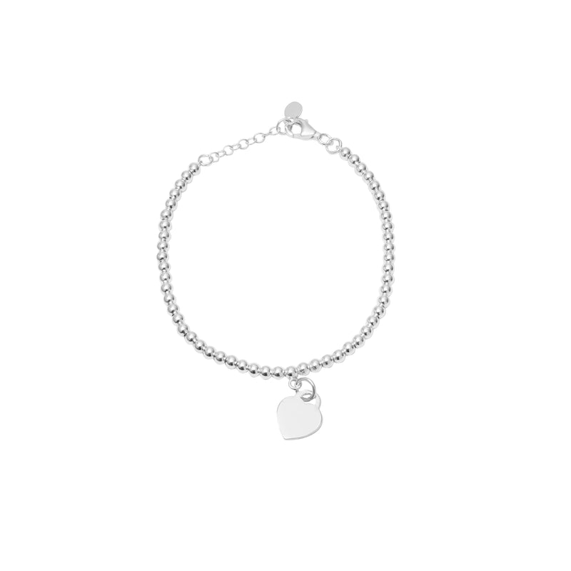Silver love heart bracelet Clearance