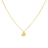 Heart flat pendant necklace