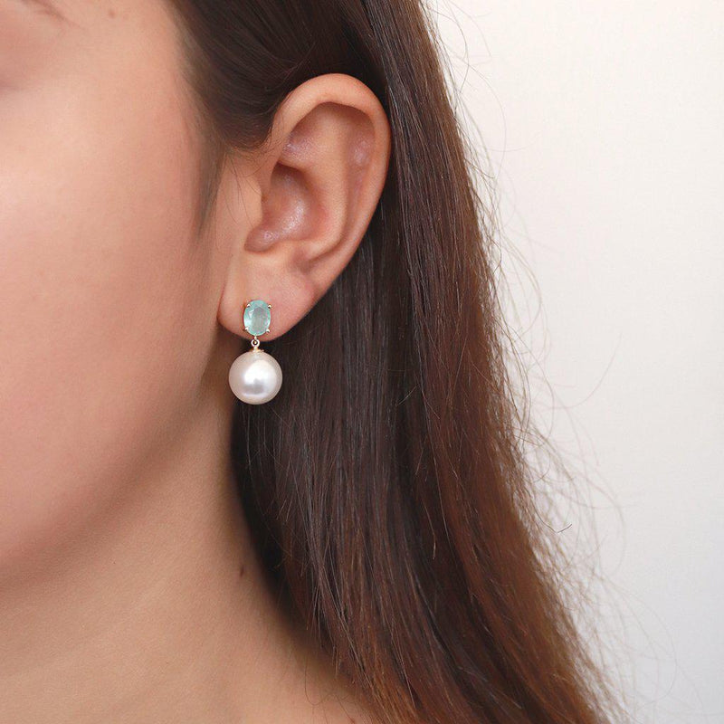 Henri pearl and crystal earrings