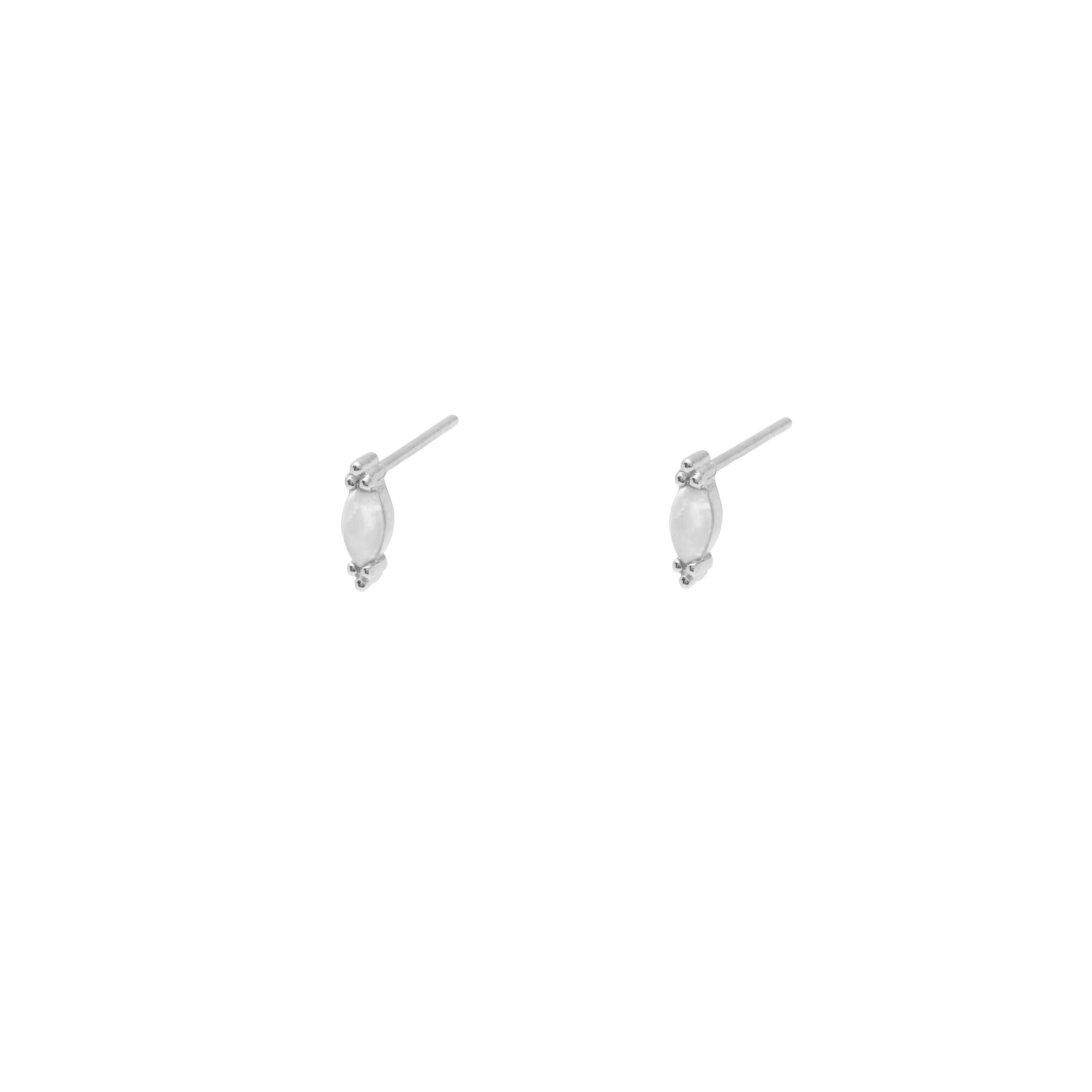 Giulia opalite 1 micron gold studs | MEZI