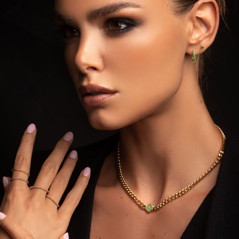 Crystal chain necklace deals