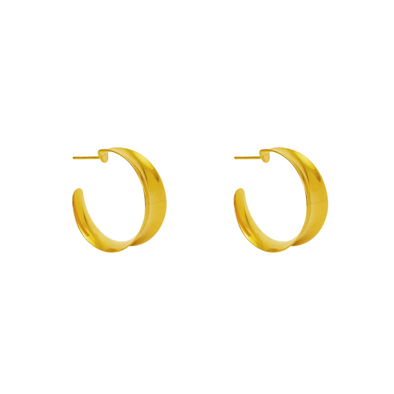 Bold hoops gold earrings